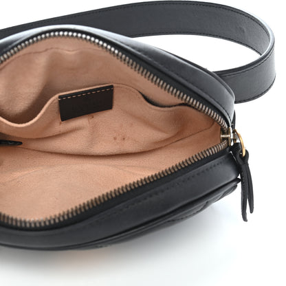 Gucci Calfskin Matelasse GG Marmont Belt Bag 85 34 Black 5 of 10