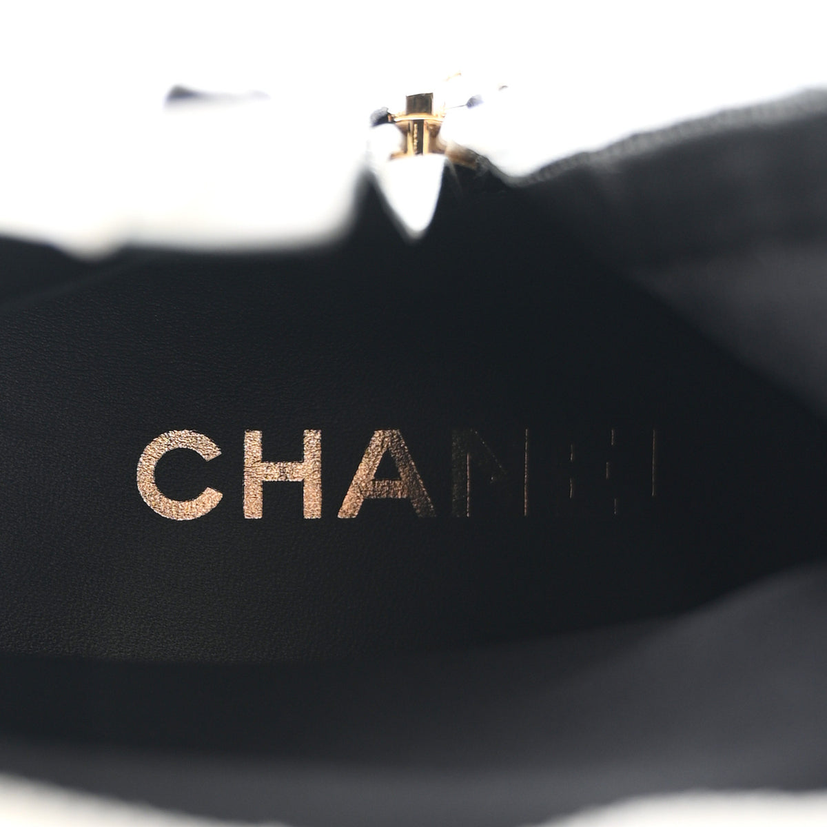 Chanel Stretch Lambskin Cap Toe CC Ankle Boots 38 White Black 8 of 10