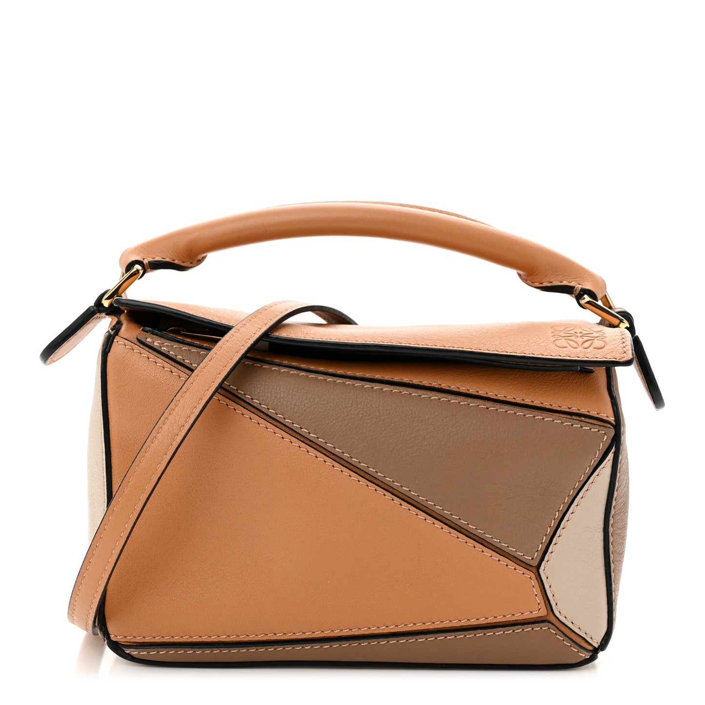 Calfskin Mini Puzzle Bag Warm Desert Mink