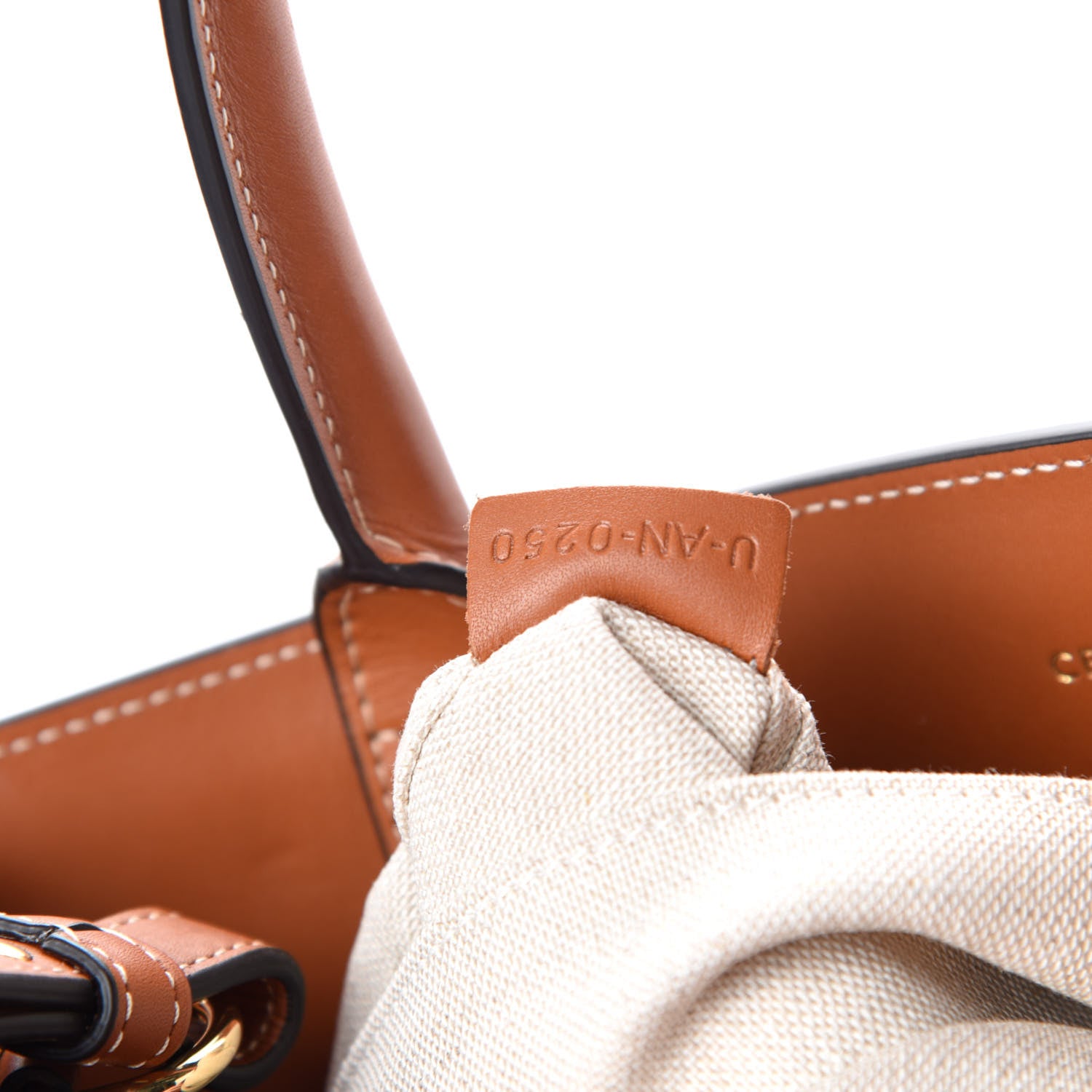 Celine Canvas Calfskin Jacquard Floral Small Vertical Cabas Black Tan 9 of 10