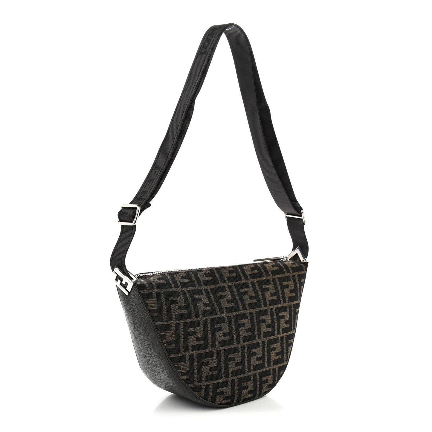 Fabric Jacquard FF Melon Bag Tobacco Black