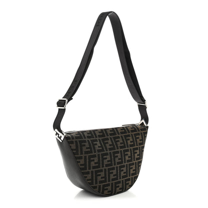 Fendi Fabric Jacquard FF Melon Bag Tobacco Black 3 of 10