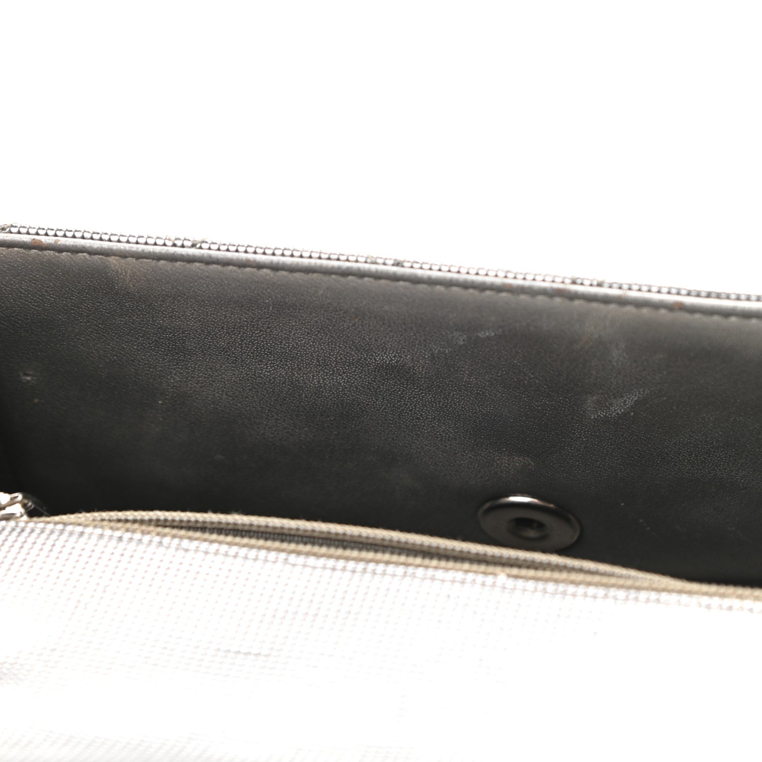 Chanel Metallic Calfskin Quilted Pixel Effect Mini Rectangular Flap Dark Silver 16 of 16