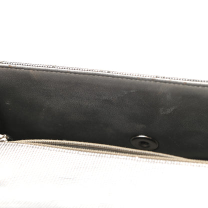 Chanel Metallic Calfskin Quilted Pixel Effect Mini Rectangular Flap Dark Silver 16 of 16