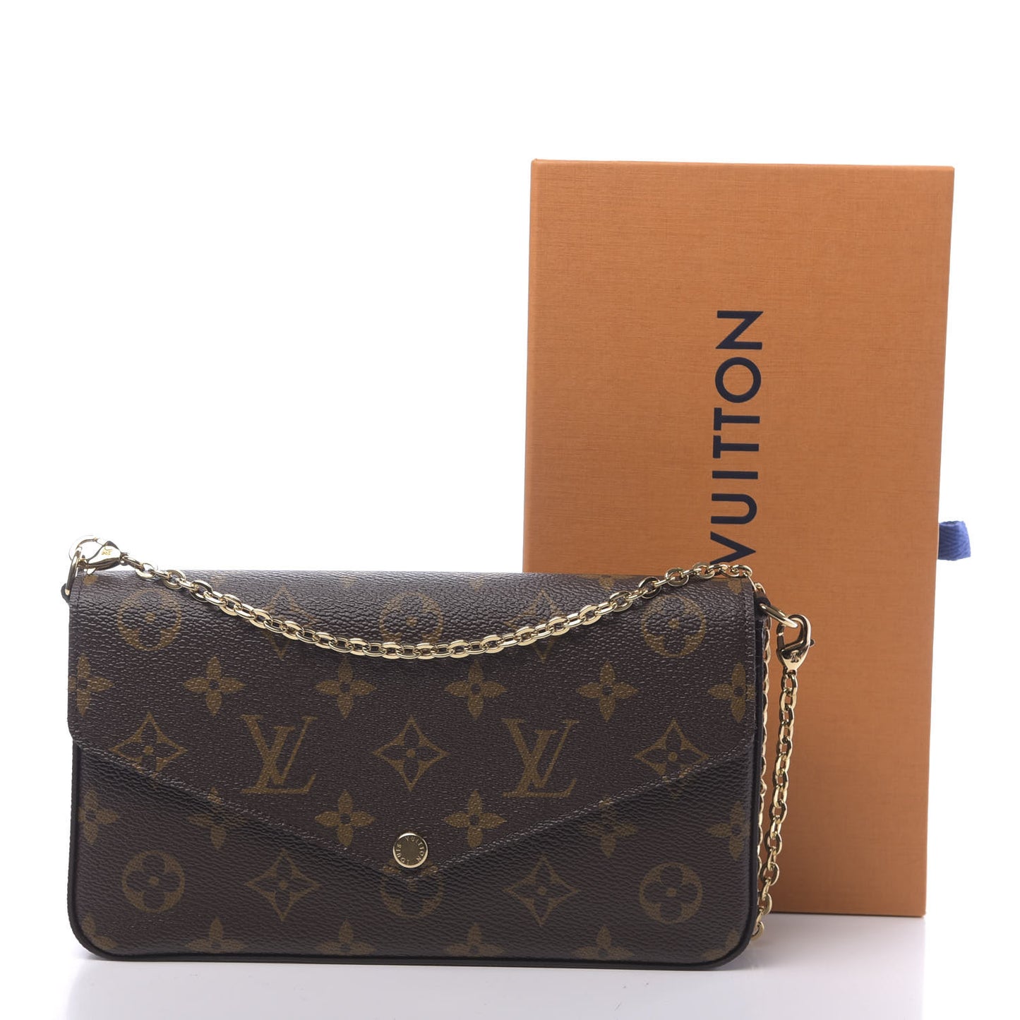 Monogram Pochette Felicie Chain Wallet Fuchsia
