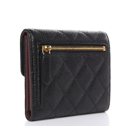 Chanel Caviar Quilted Compact Flap Wallet Black 3 of 9