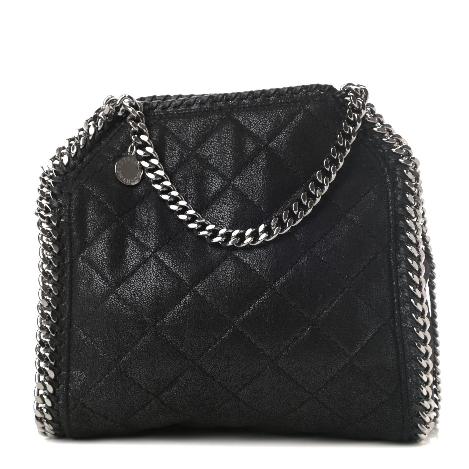 Stella McCartney Shaggy Deer Quilted Mini Falabella Tote Black 1 of 9
