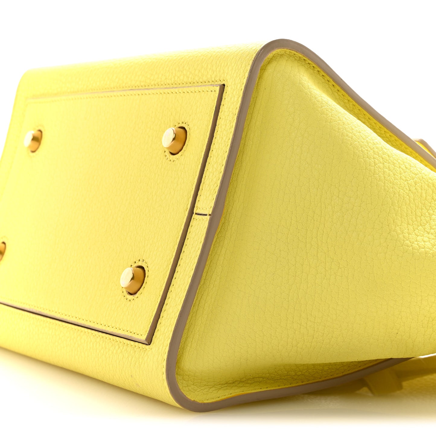Crisped Calfskin Mini Tie Knot Tote Fluo Yellow