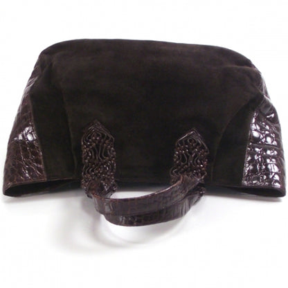 Nancy Gonzalez Crocodile Suede Tote 5 of 9