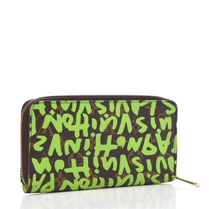 Louis Vuitton Monogram Graffiti Zippy Wallet Green 3 of 7