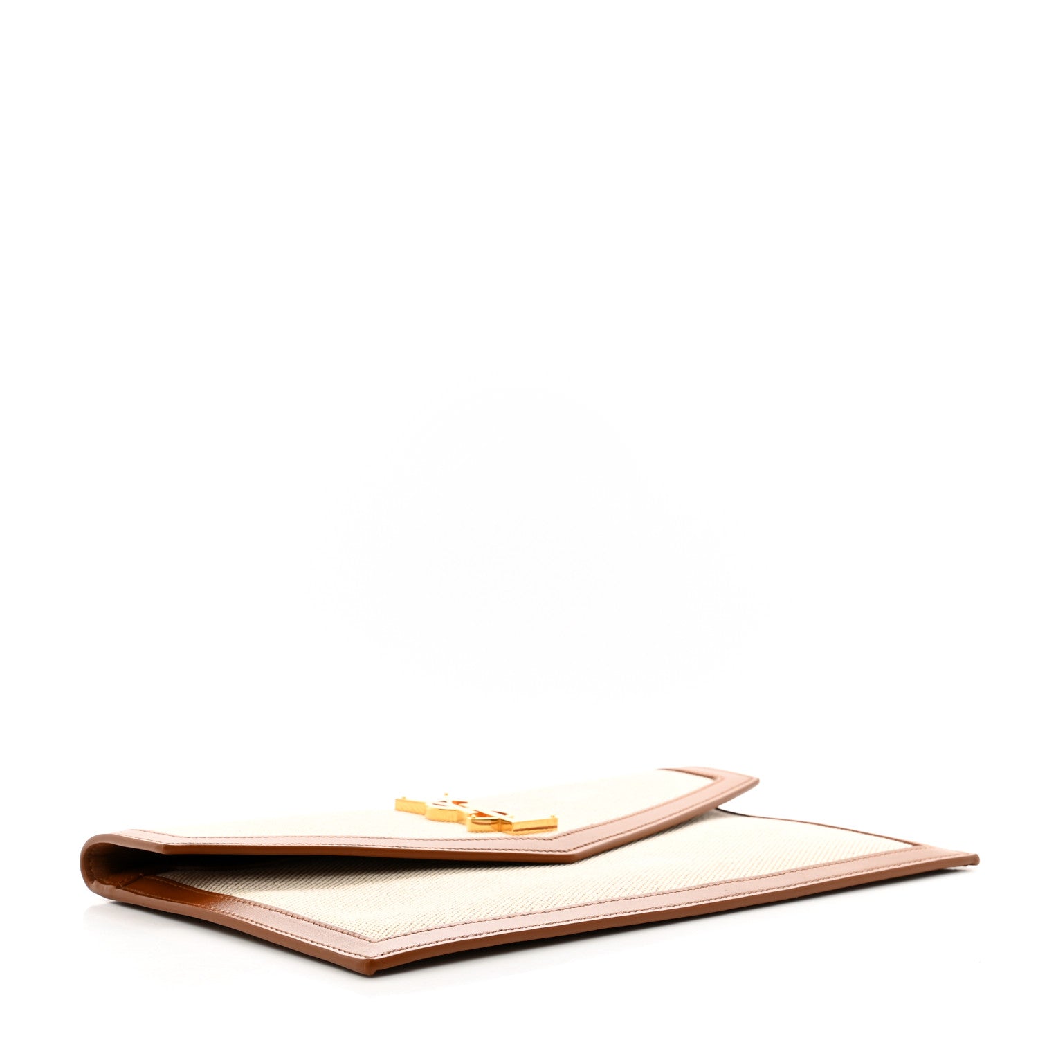 Saint Laurent Canvas Uptown Pouch Natural Beige Brick 4 of 7