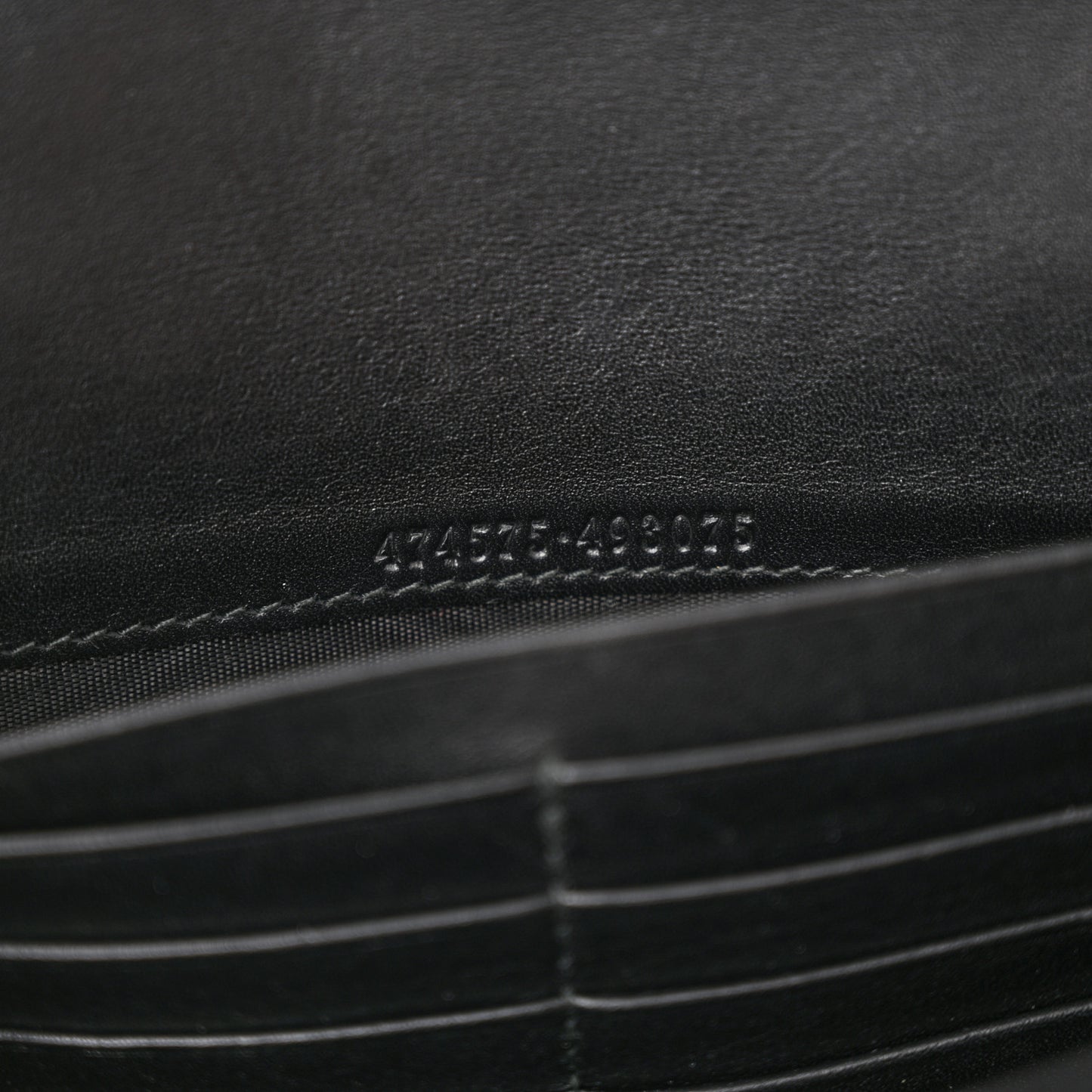 Calfskin Matelasse GG Marmont Chain Wallet Black