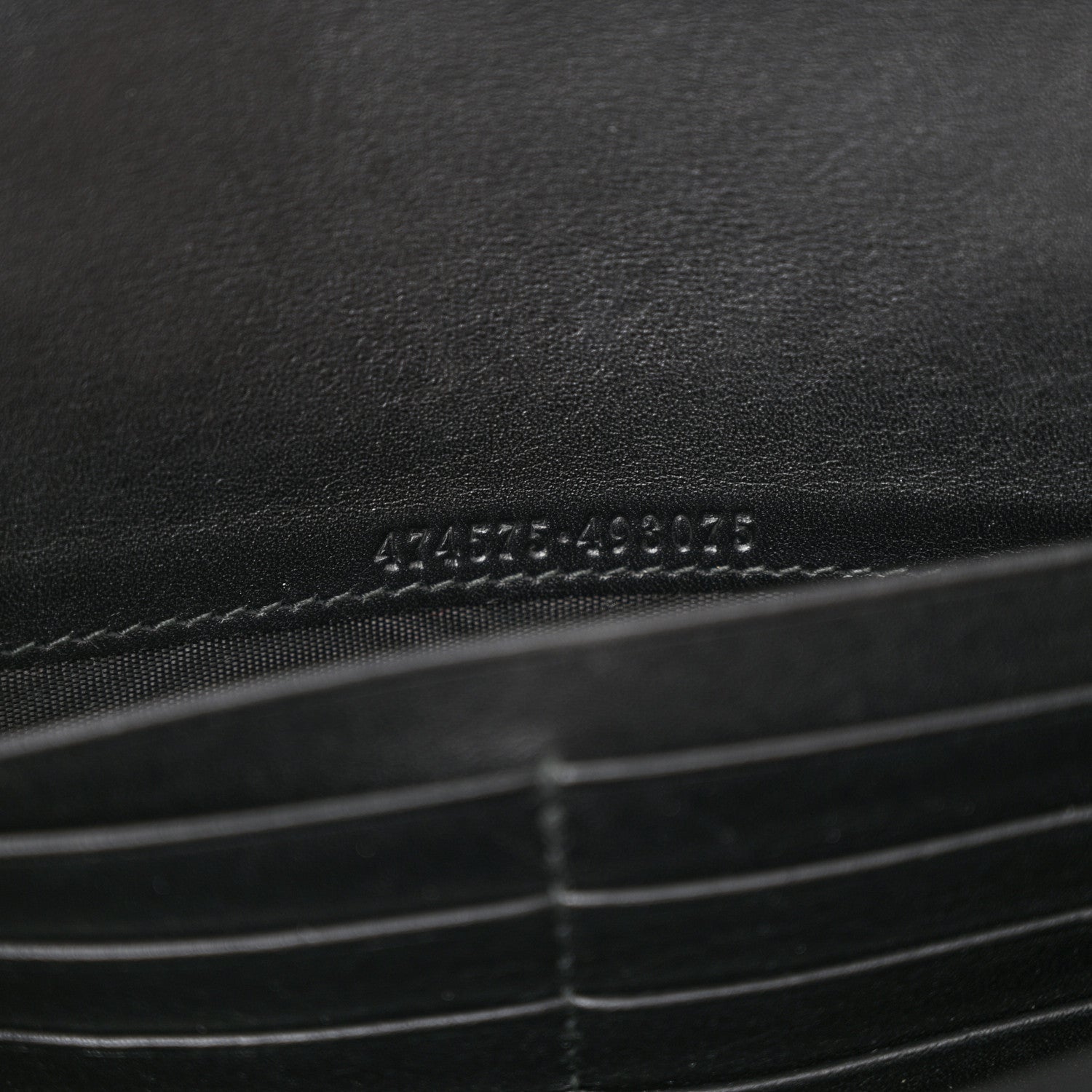 Gucci Calfskin Matelasse GG Marmont Chain Wallet Black 7 of 13