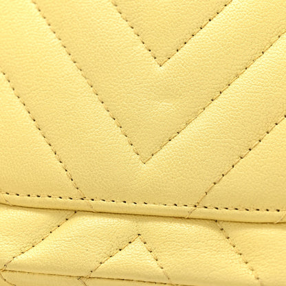 Chanel Sheepskin Chevron Quilted 2.55 Reissue 225 Flap Yellow 14 of 14