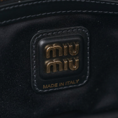 Miu Miu Calfskin Softy Medium Beau Top Handle Bag Black 6 of 10