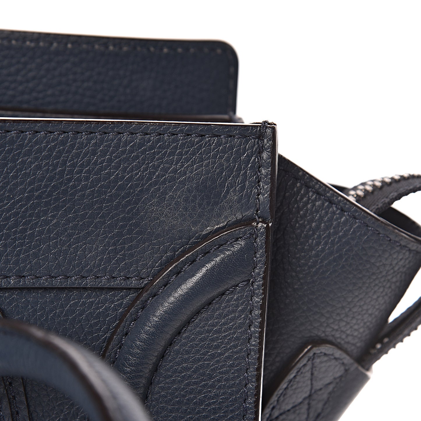 Drummed Calfskin Micro Luggage Orage