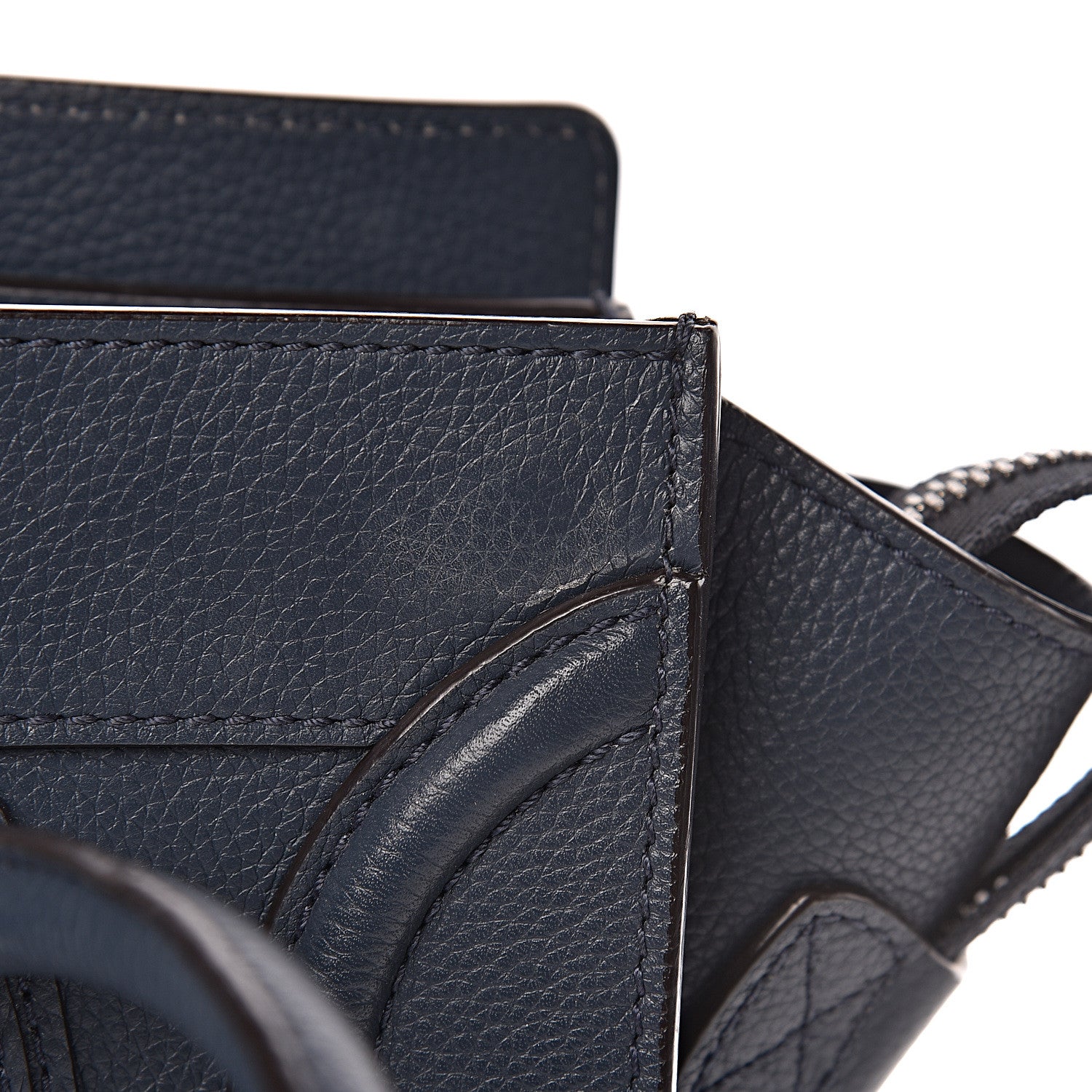 Celine Drummed Calfskin Micro Luggage Orage 14 of 20