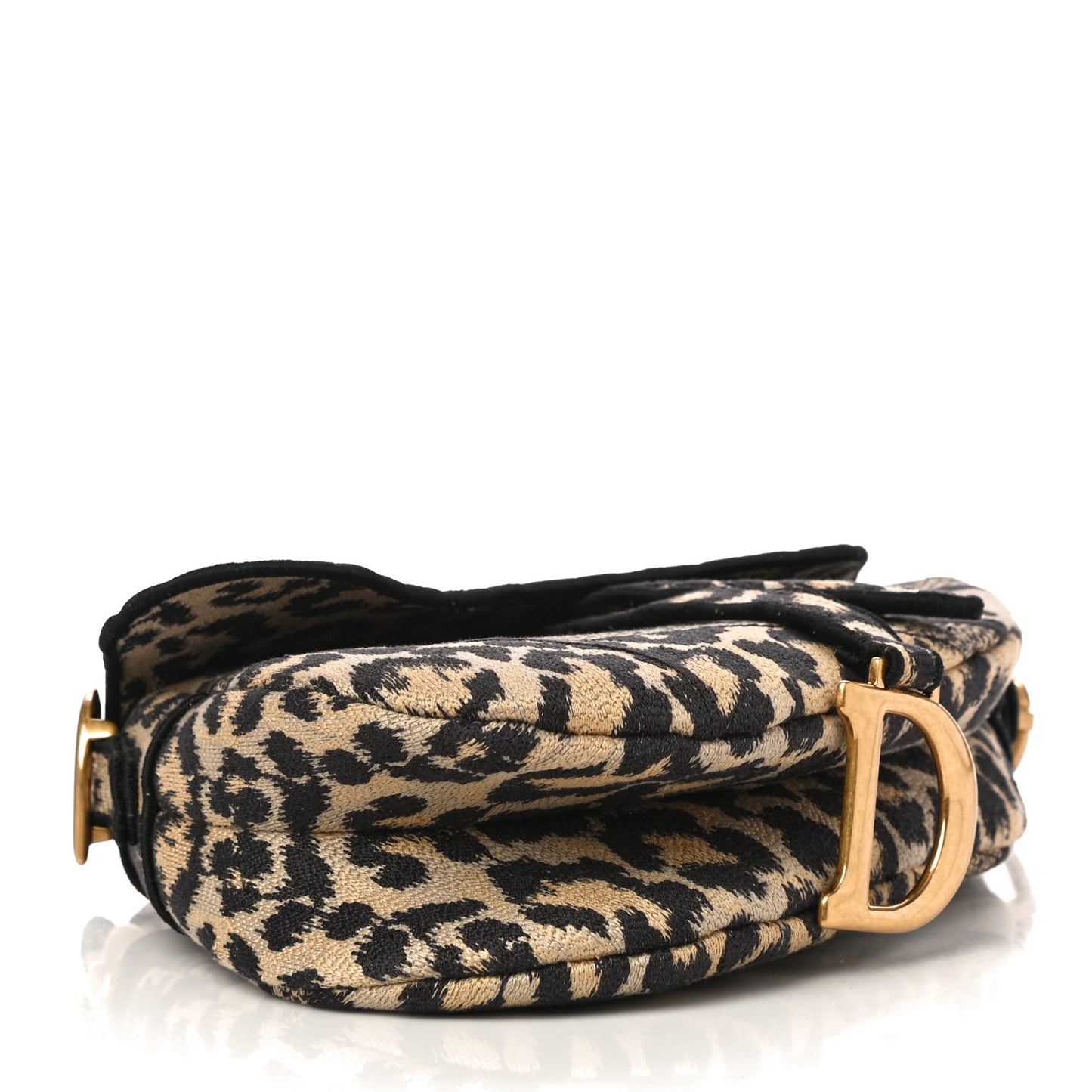 Canvas Mizza Embroidered Saddle Bag Beige Multicolor