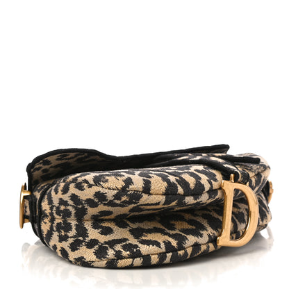 Christian Dior Canvas Mizza Embroidered Saddle Bag Beige Multicolor 4 of 10