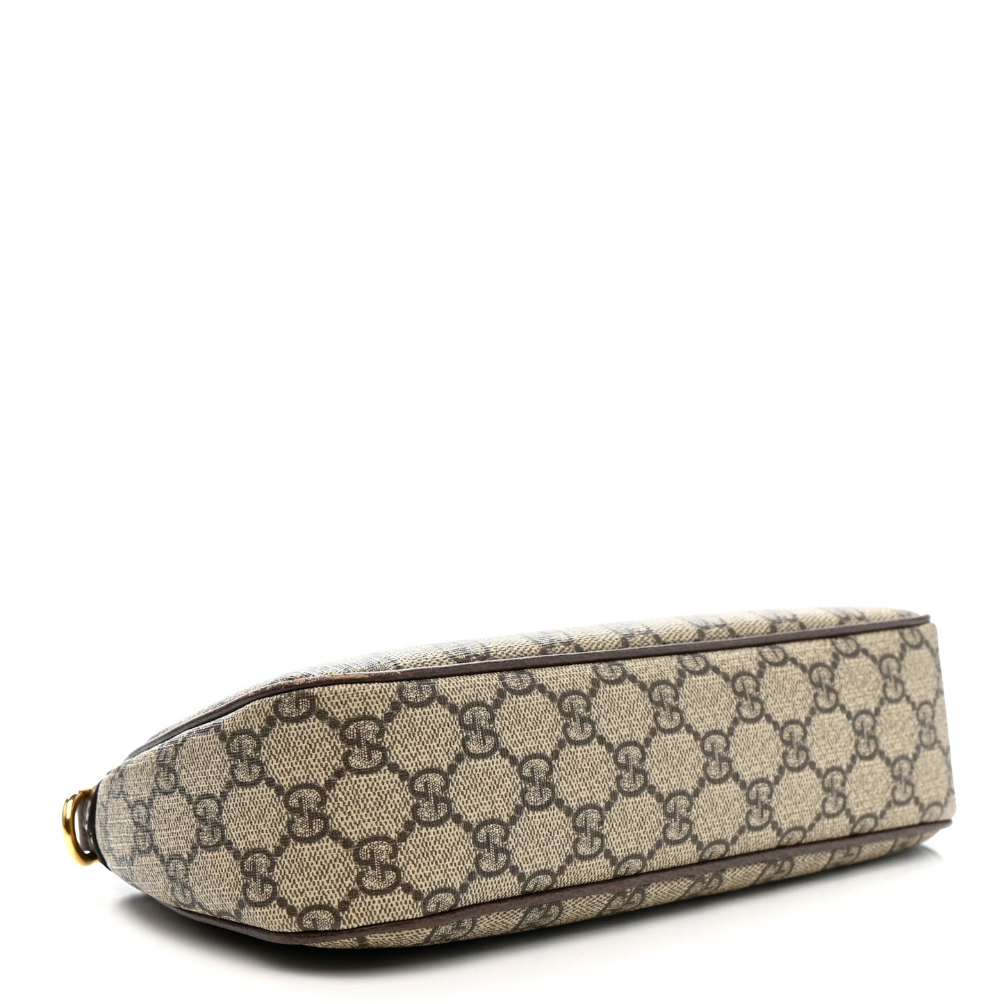 GG Supreme Monogram Textured Dollar Calfskin Web Small Ophidia GG Handbag Beige Ebony New Acero