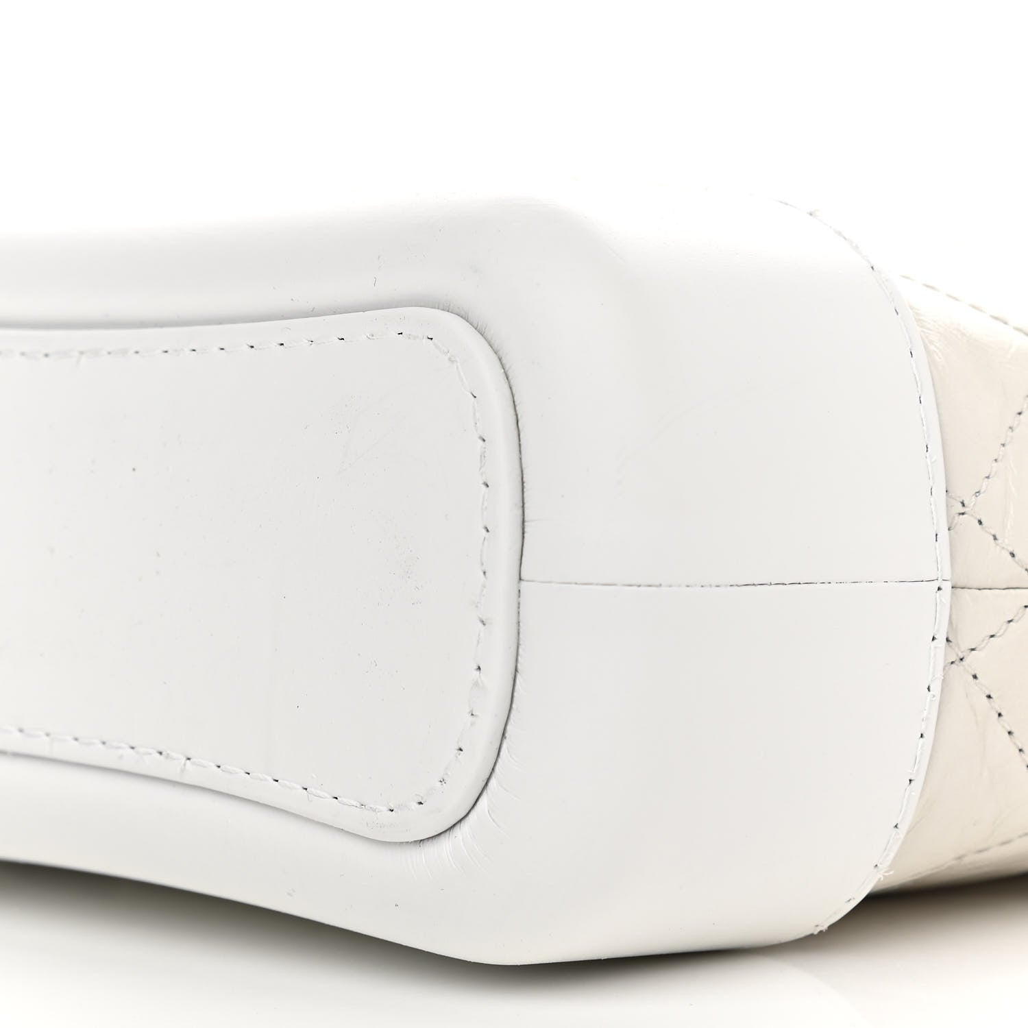 Chanel Aged Calfskin Quilted Small Gabrielle Hobo White 10 of 13