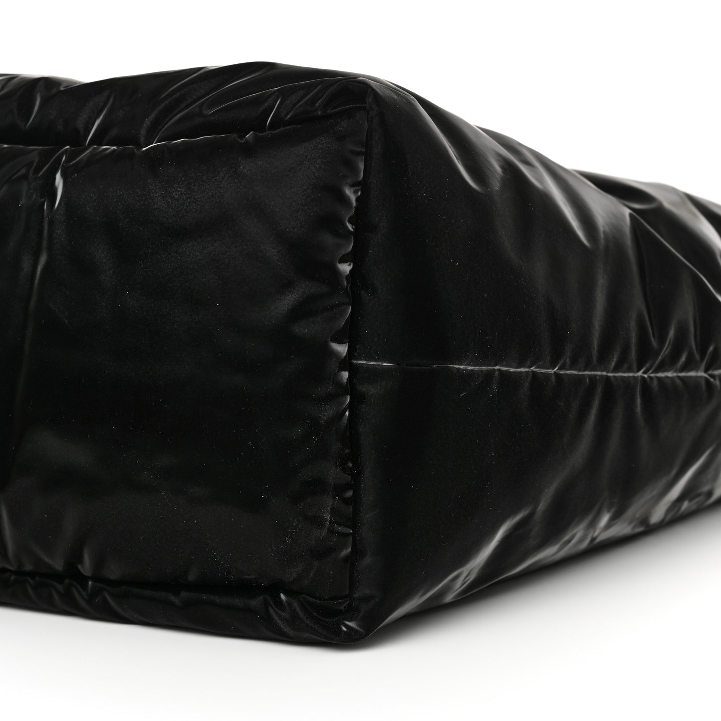 Silktech Canvas Wide Puffer Tote Black