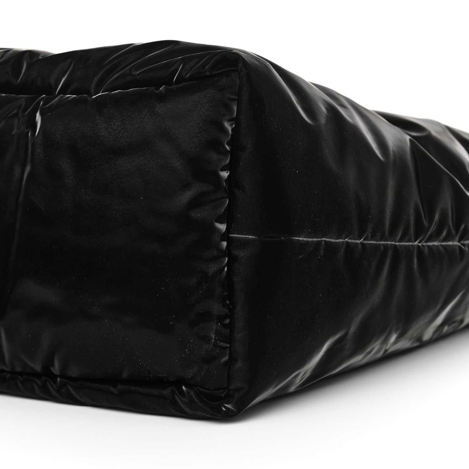 Saint Laurent Silktech Canvas Wide Puffer Tote Black 10 of 10