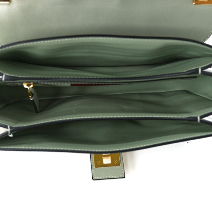 Valentino Garavani Nappa Striped B-Rockstud Flap Green 5 of 12