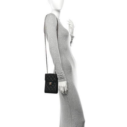 Chanel Caviar Quilted Classic Phone Holder Black 2 of 12