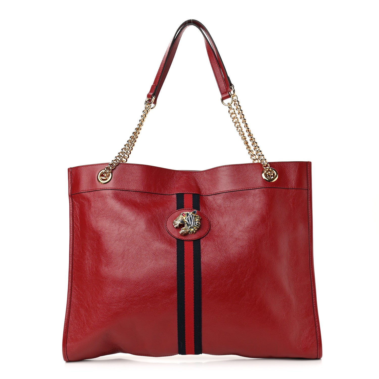 Gucci Calfskin Large Rajah Chain Tote Romantic Cherry 1 of 11