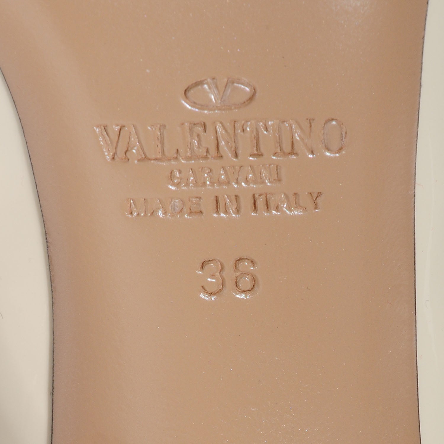 Valentino Garavani Patent Rockstud Ankle Strap 100mm Pumps 36 Light Ivory Poudre 6 of 7