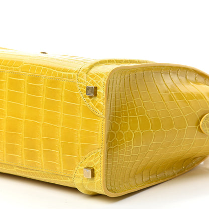 Celine Crocodile Micro Luggage Yellow 7 of 12