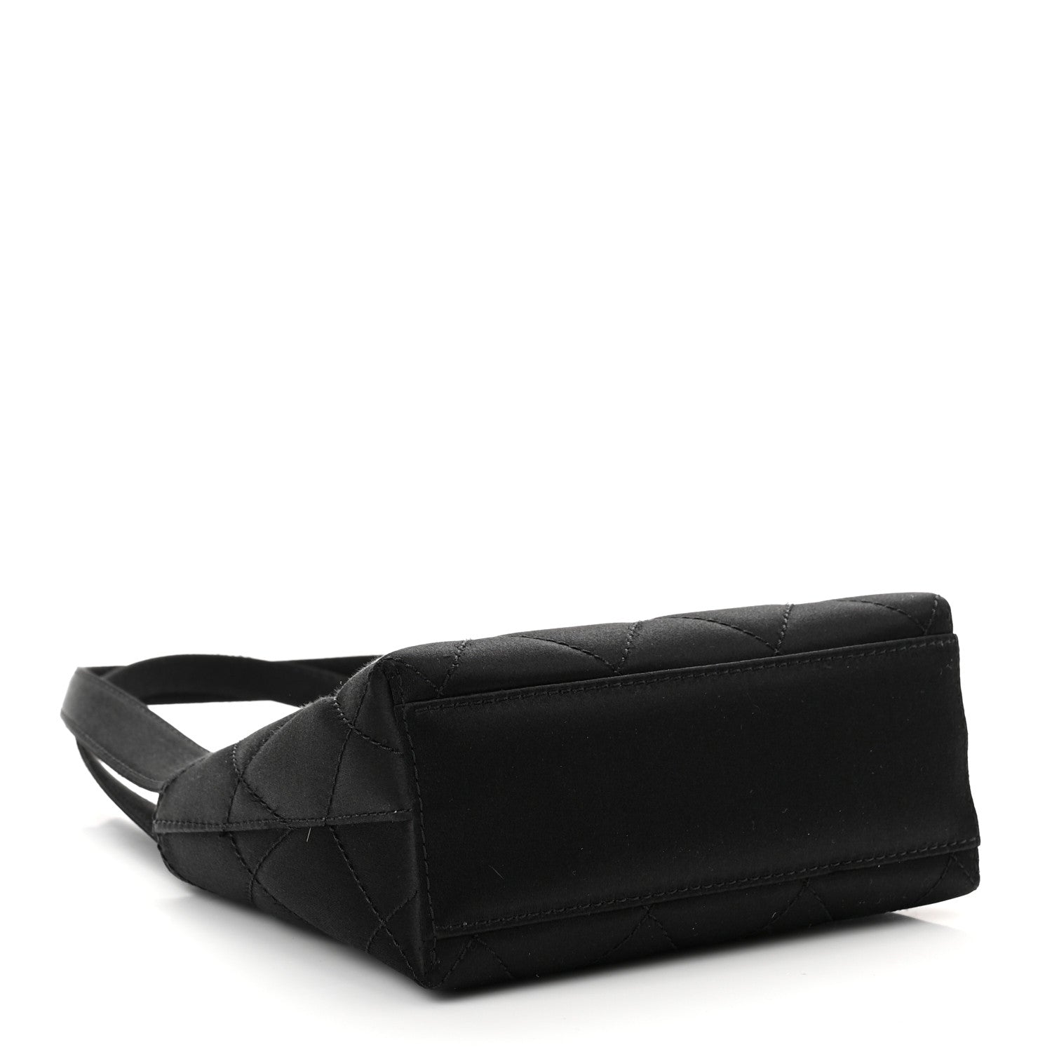 Chanel Satin Quilted Mini Shoulder Bag Black 3 of 9