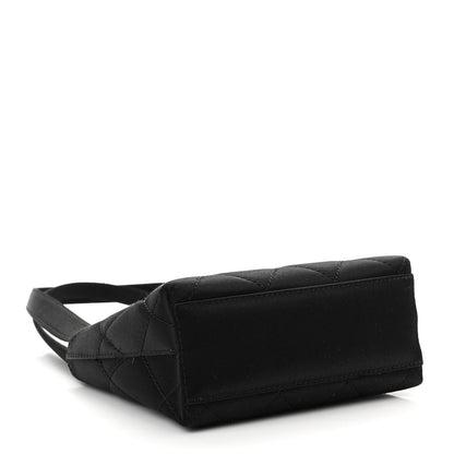 Chanel Satin Quilted Mini Shoulder Bag Black 3 of 9
