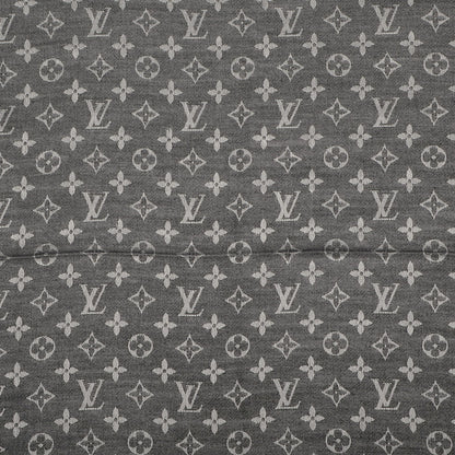 Louis Vuitton Silk Wool Monogram Denim Shawl Black 1 of 5