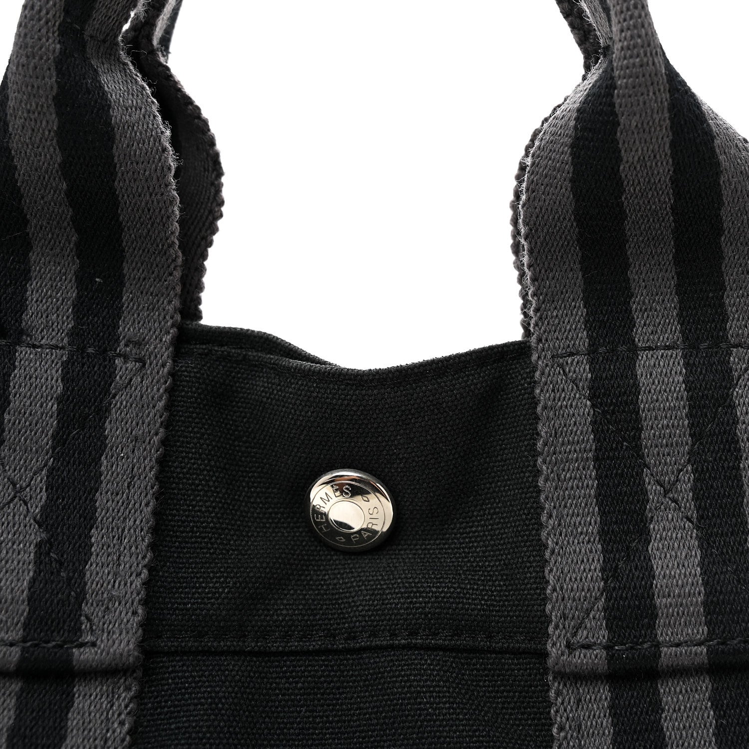 Hermes Canvas Herline PM Tote Black 7 of 9