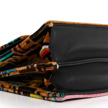 Fendi Velvet Vitello Dolce Fun Fair Kan I Shoulder Bag Tobacco Multicolor Black 9 of 13