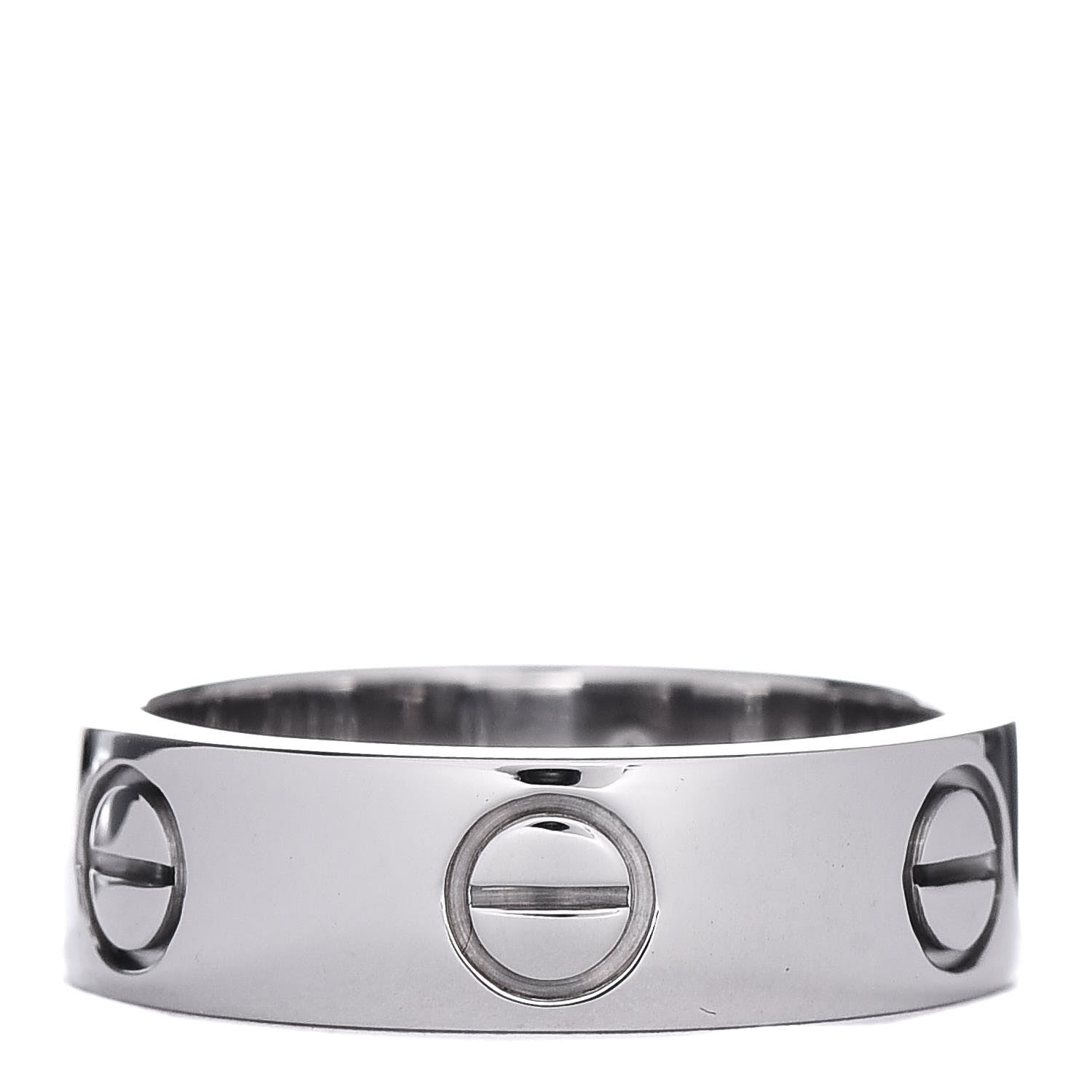 Cartier 18K White Gold 5.5mm LOVE Ring 50 5.25 1 of 7