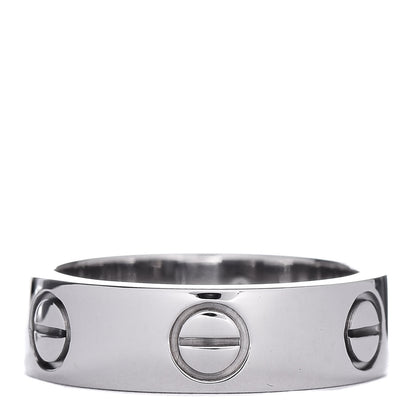 Cartier 18K White Gold 5.5mm LOVE Ring 50 5.25 1 of 7