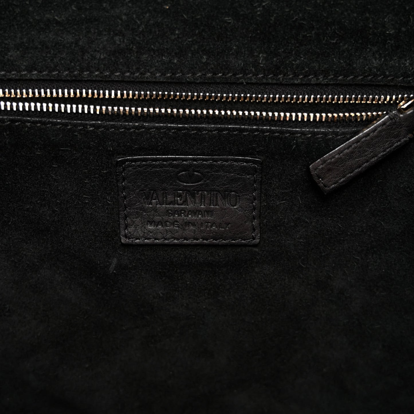 Pebbled Calfskin Rockstud Flip-Lock Messenger Bag Black