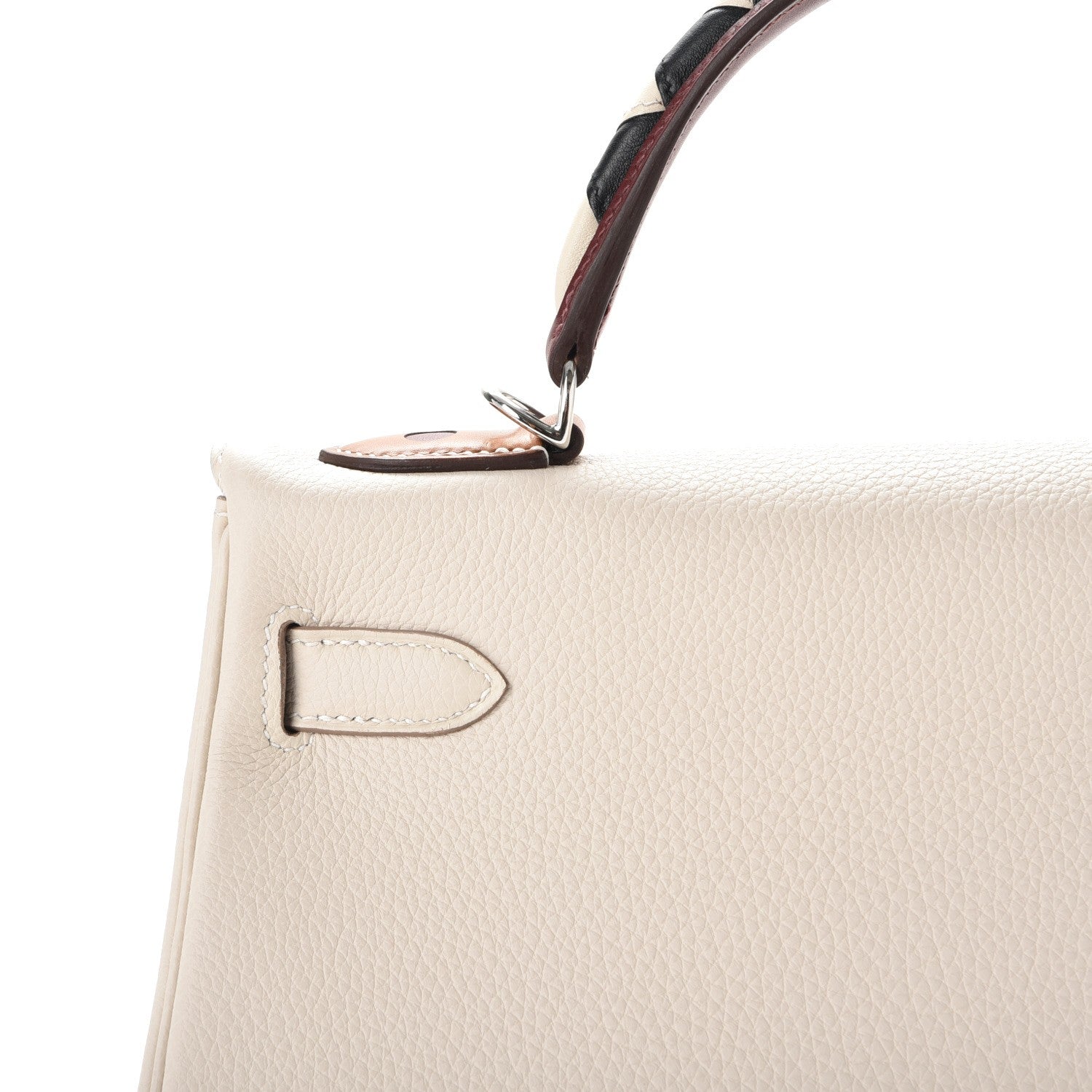 Hermes Togo Au Galop Kelly Retourne 32 Craie Rouge H Fauve Black 9 of 26