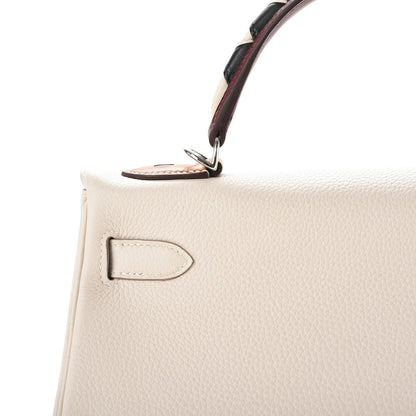 Hermes Togo Au Galop Kelly Retourne 32 Craie Rouge H Fauve Black 9 of 26