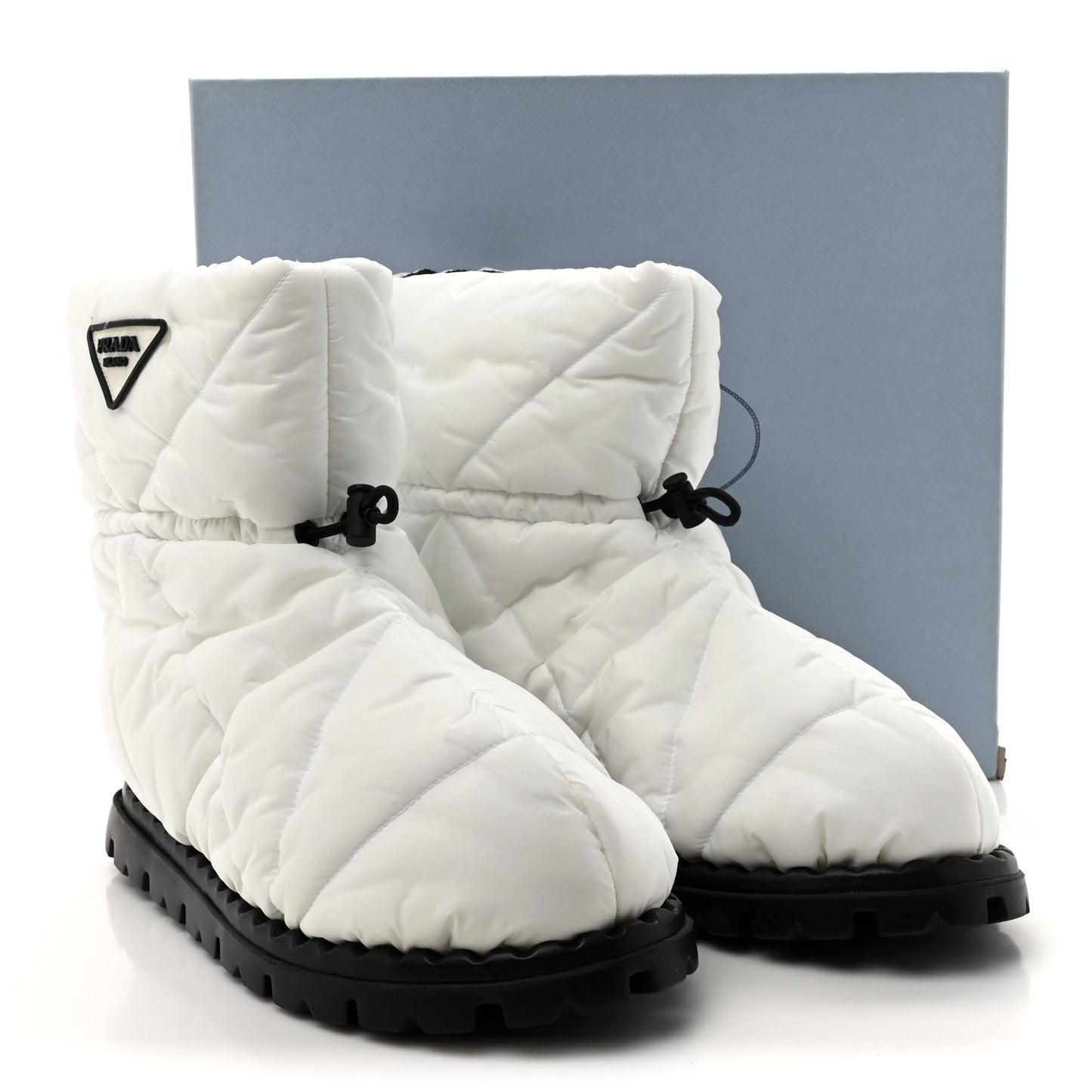Re-Nylon Piuma Triangle Logo Padded Drawcord 20mm Snow Boots 40 White