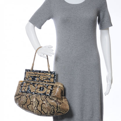 Fendi Python To You Convertible Clutch Natural 2 of 10