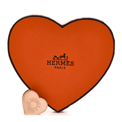 Hermes Rose Gold Plated Brass Mini Coeur Twilly Scarf Ring 5 of 5
