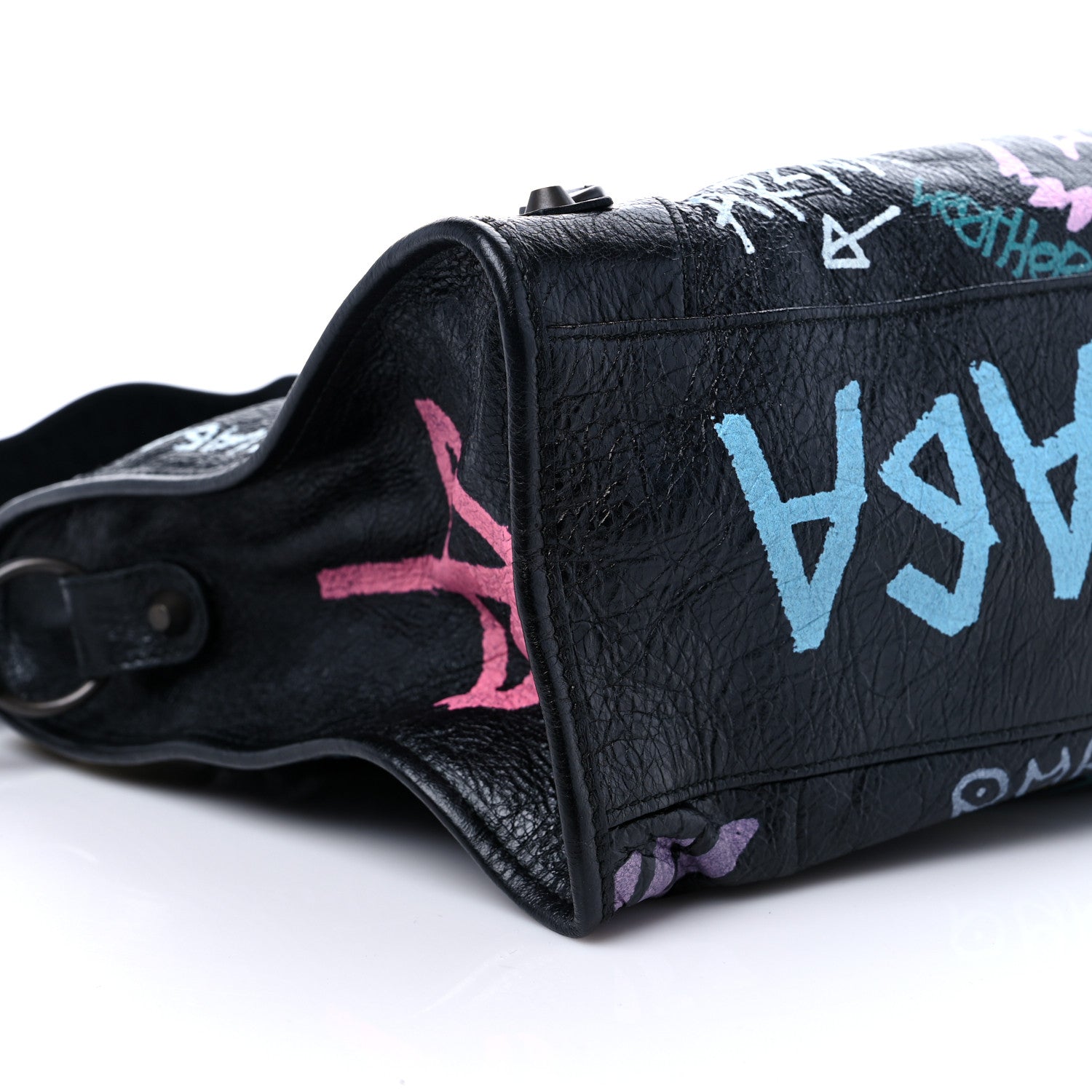 Balenciaga Agneau Graffiti All Over Classic Hardware City Black Multicolor 7 of 12