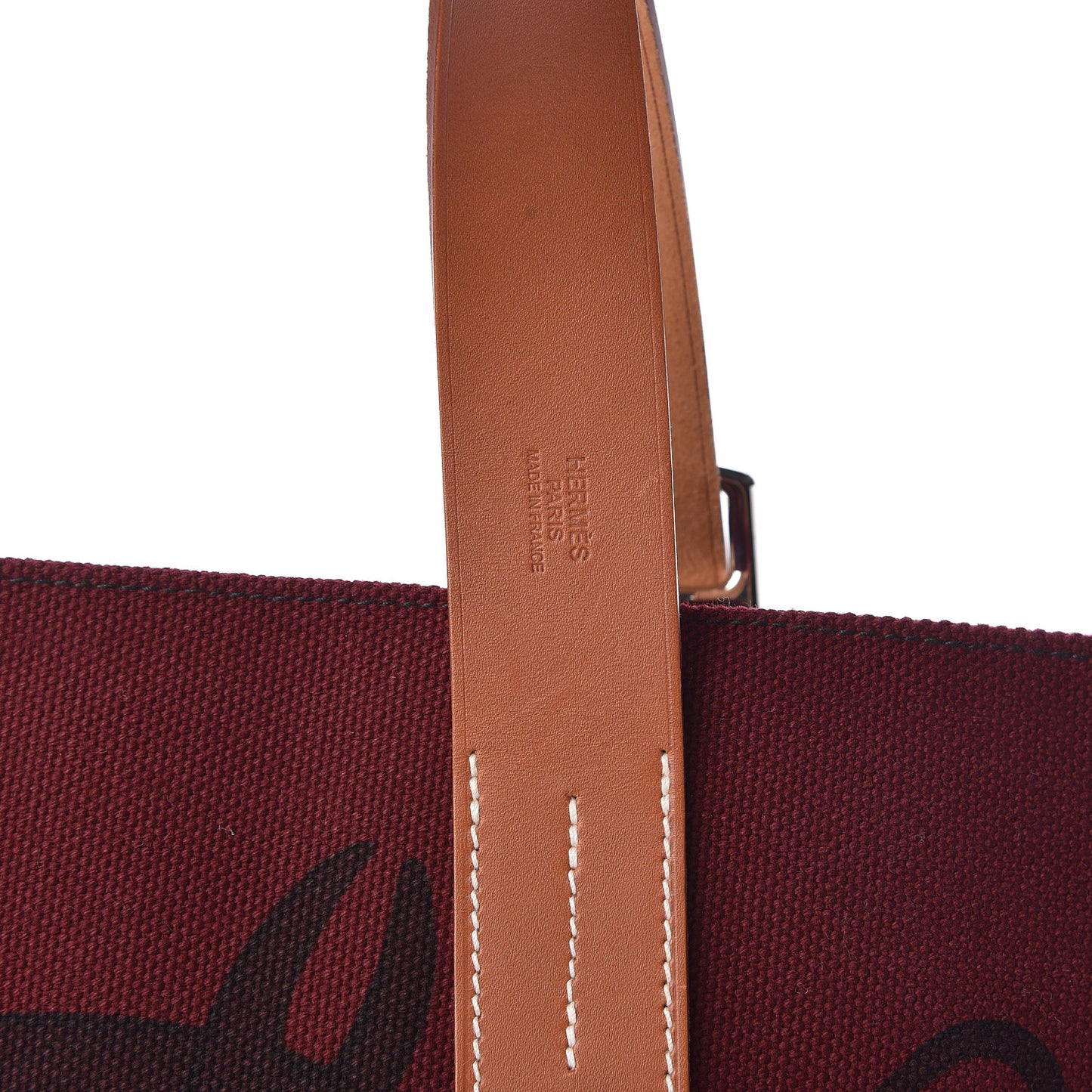 Canvas Calfskin Etriviere Coup De Fouet Shopping Tote