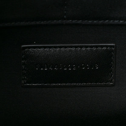 Saint Laurent Calfskin Matelasse Chevron Cassandre Monogram Document Holder Coal 6 of 8