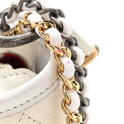 Chanel Aged Calfskin Quilted Small Gabrielle Hobo White 10 of 11