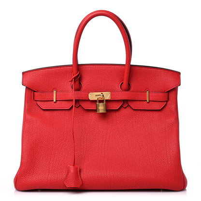 Hermes Togo Birkin 35 Rouge Casaque 1 of 11